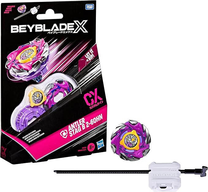 Beyblade X Antler Stag B 2-60HN CX Starter Pack Set, Takara Tomy Defense Type Top and Launcher, Battling Tops Game Toys, Ages 8+