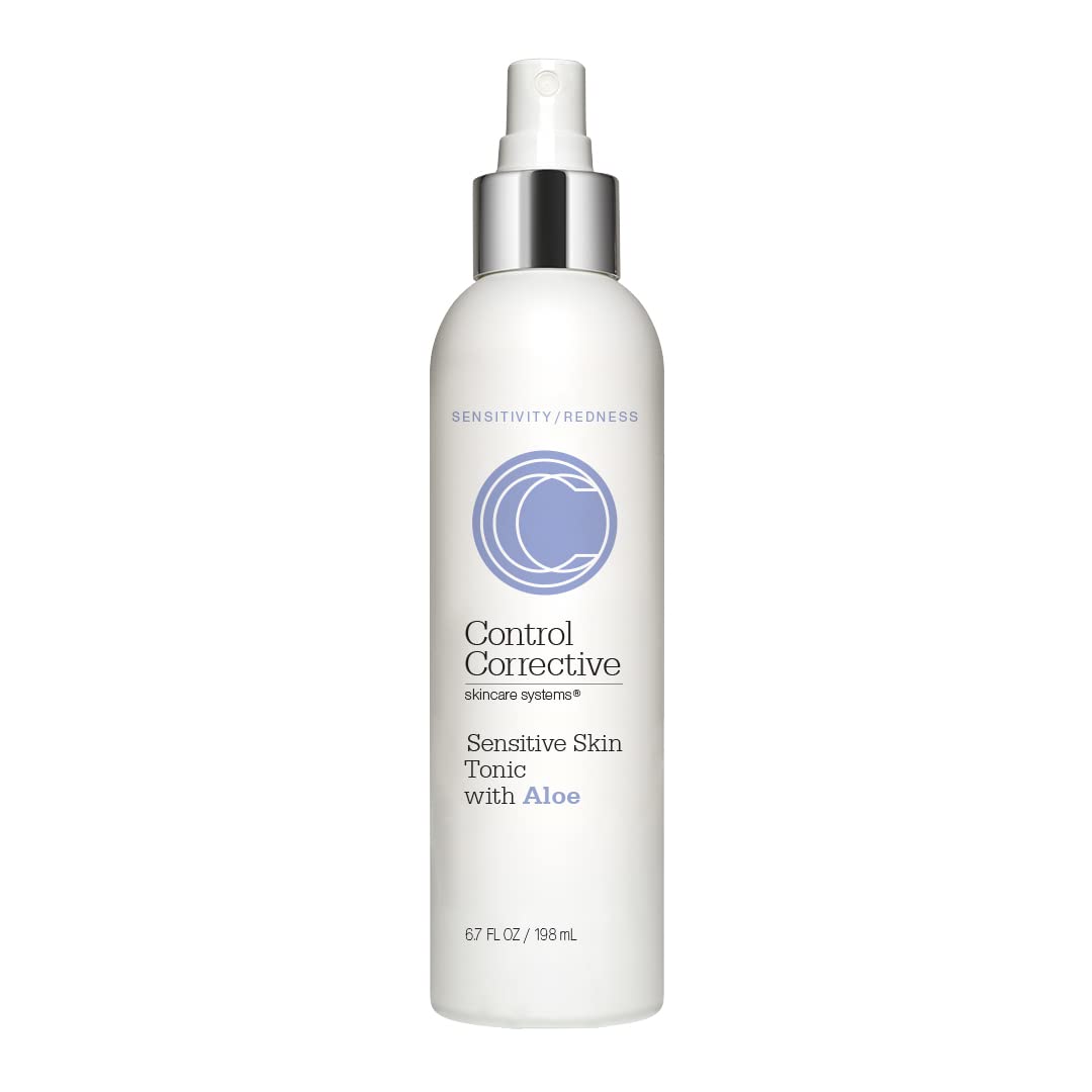 Control CORRECTIVESensitive Skin Tonic with Aloe, 6.7 Fl Oz - Calms Overstimulated Or Reddened Skin Types, Soothing & Sedating with Aloe Vera & Chamomile Extracts