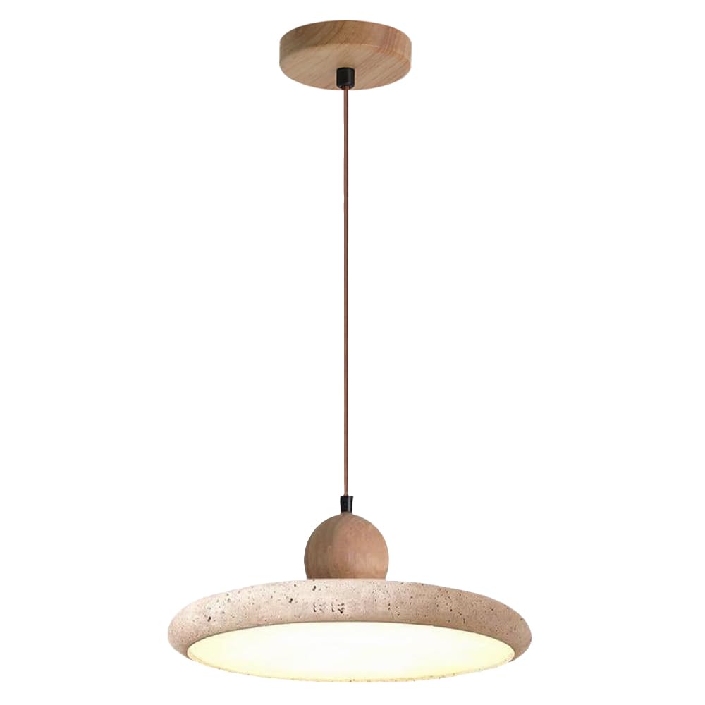 BFFGKGL Modern Minimalist Dome Yellow Travertine Bedside Pendant Light Nordic Natural Stone Hanging Lamp Japanese Vintage Marble Industry Kitchen Island Chandelier for Bedroom Living Room Dining Room BFFGKGLBuy Supplements Australia