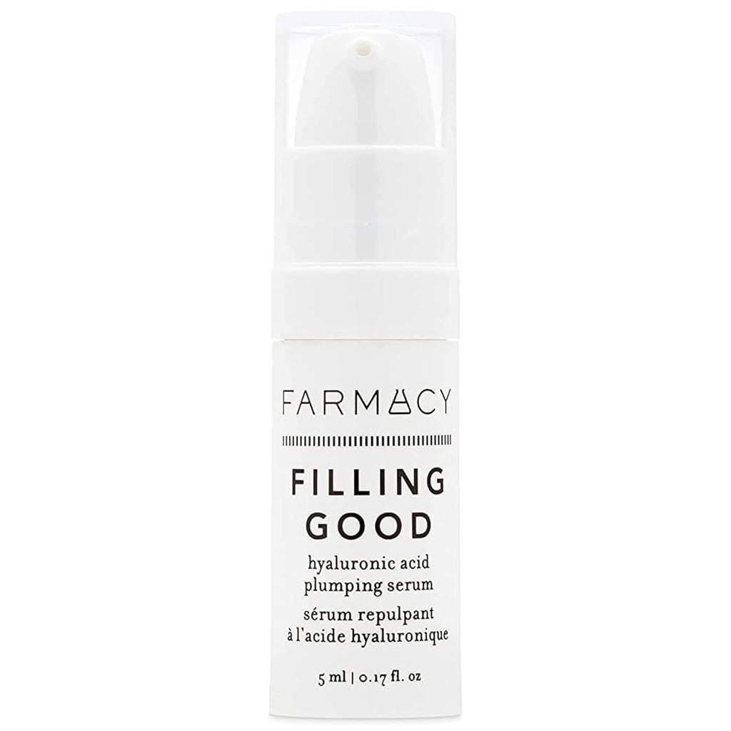Farmacy Hyaluronic Acid Serum for Face - Filling Good Face Serum with Vegan Collagen Peptides - Helps Smooth Fine Lines + Wrinkles