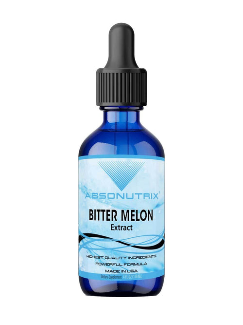 Bottle of Absonutrix Bitter Melon Extract on a white background