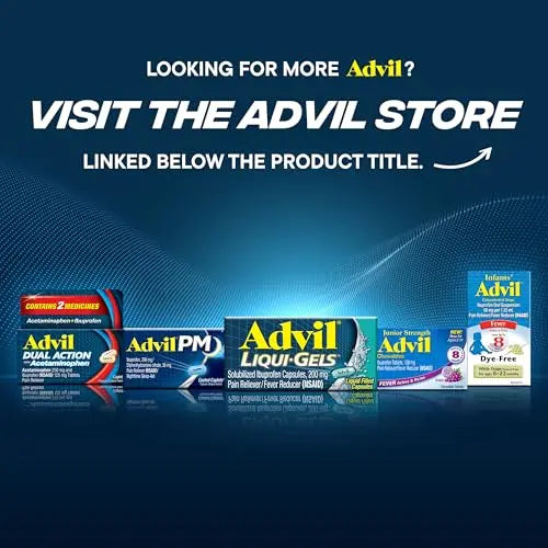 Advil Dual Action Coated Caplets with Acetaminophen, 250 Mg Ibuprofen and 500 Mg Acetaminophen Per Dose (2 Dose Equivalent) for 8 Hour Pain Relief - 72 Count AdvilBuy Supplements Australia