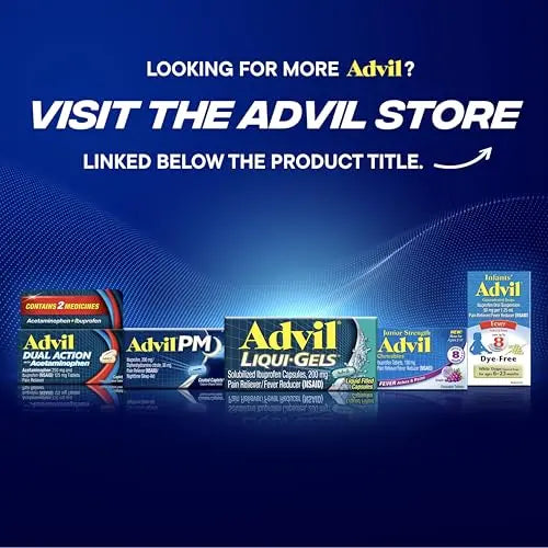 Advil PM Liqui-Gels Pain Reliever and Nighttime Sleep Aid, Pain Medicine with Ibuprofen for Pain Relief and Diphenhydramine HCL for a Sleep Aid - 2x80 Liquid Filled Capsules AdvilBuy Supplements Australia