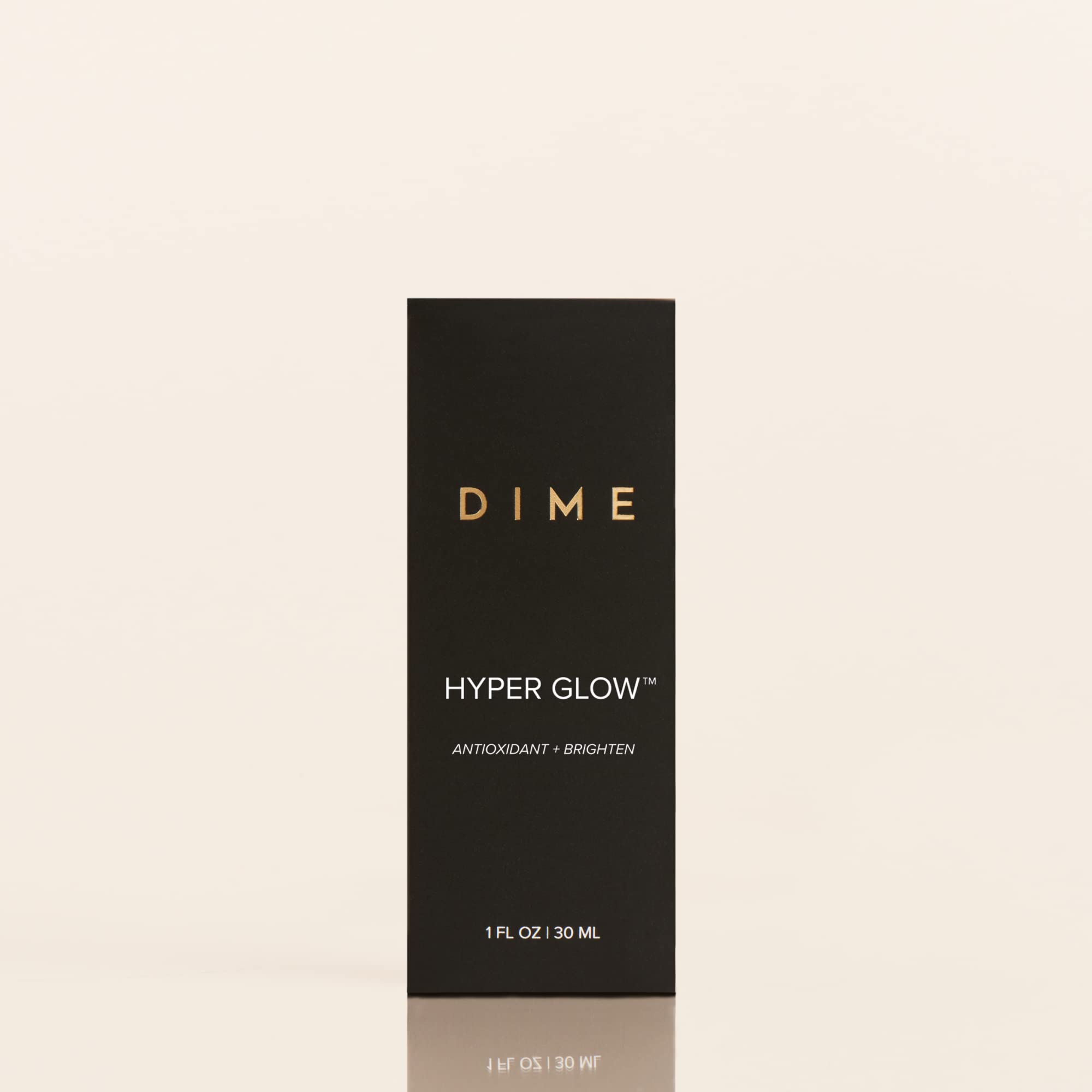 DIME Beauty Hyper Glow Vitamin C Face Serum for Dark Spots and Brightening with Ferulic Acid, Resveratrol and Hyaluronic Acid,