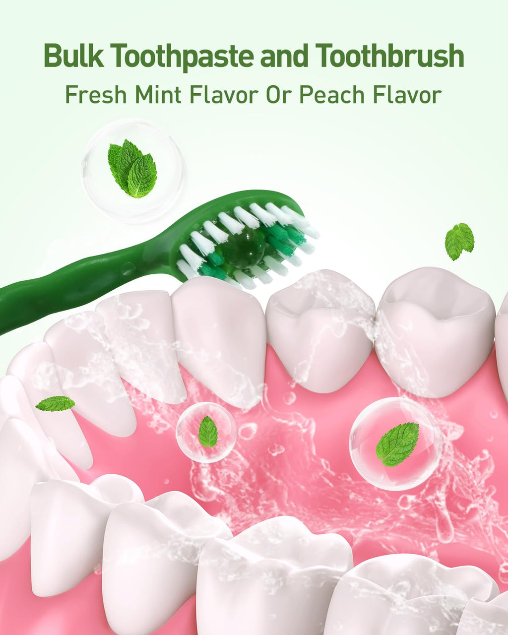 nicedae Disposable Mini Travel Toothbrush Bulk with Toothpaste 5in1 60Ct Portable Toothbrushes Set Floss Pick Tongue Scraper Cruise