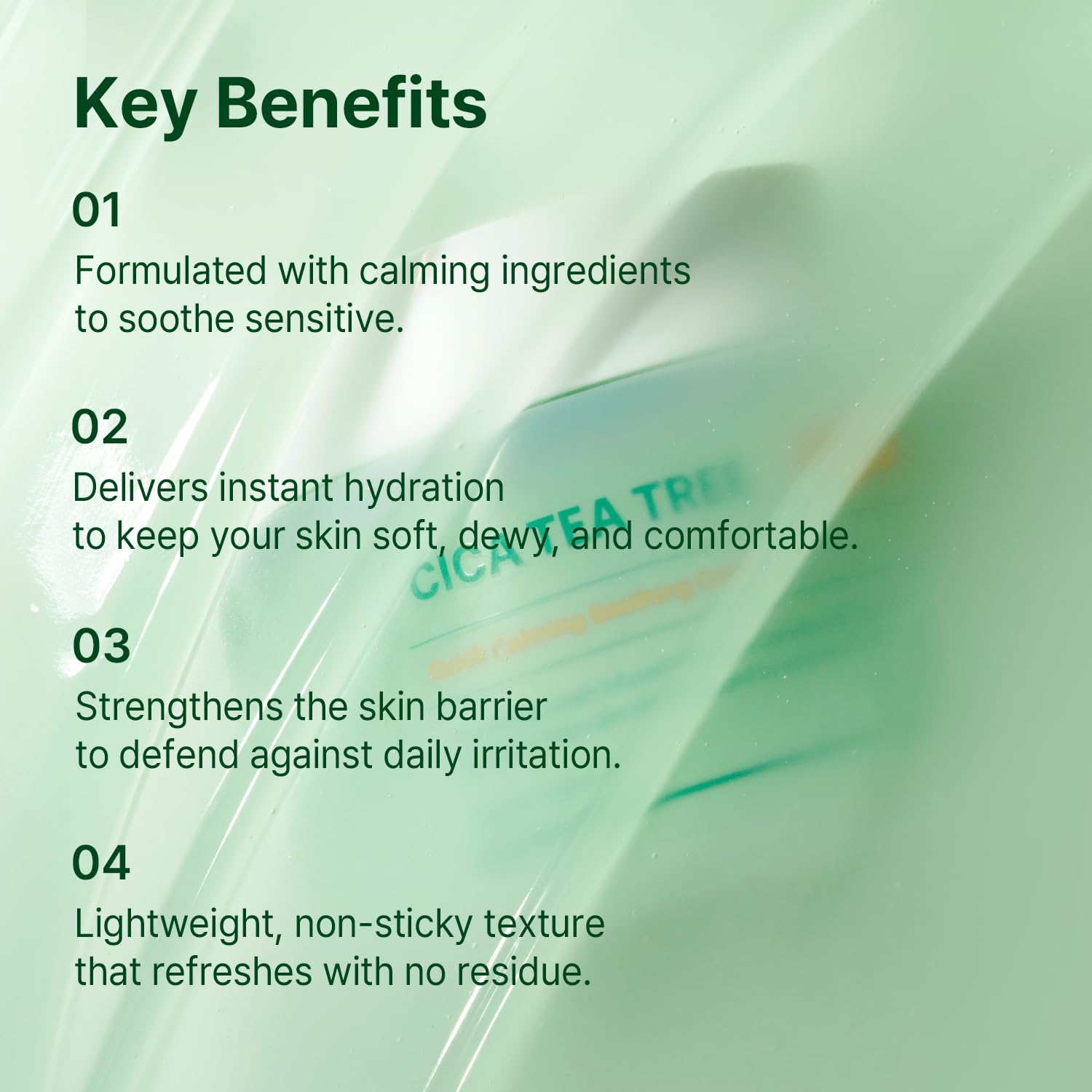 AVCA Quick Calming Cica Tea Tree Cream 100ml(3.38 fl. oz) – Soothing Moisturizer for Sensitive, Redness-Prone Skin, Lightweight Hydrating Gel, K-Beauty