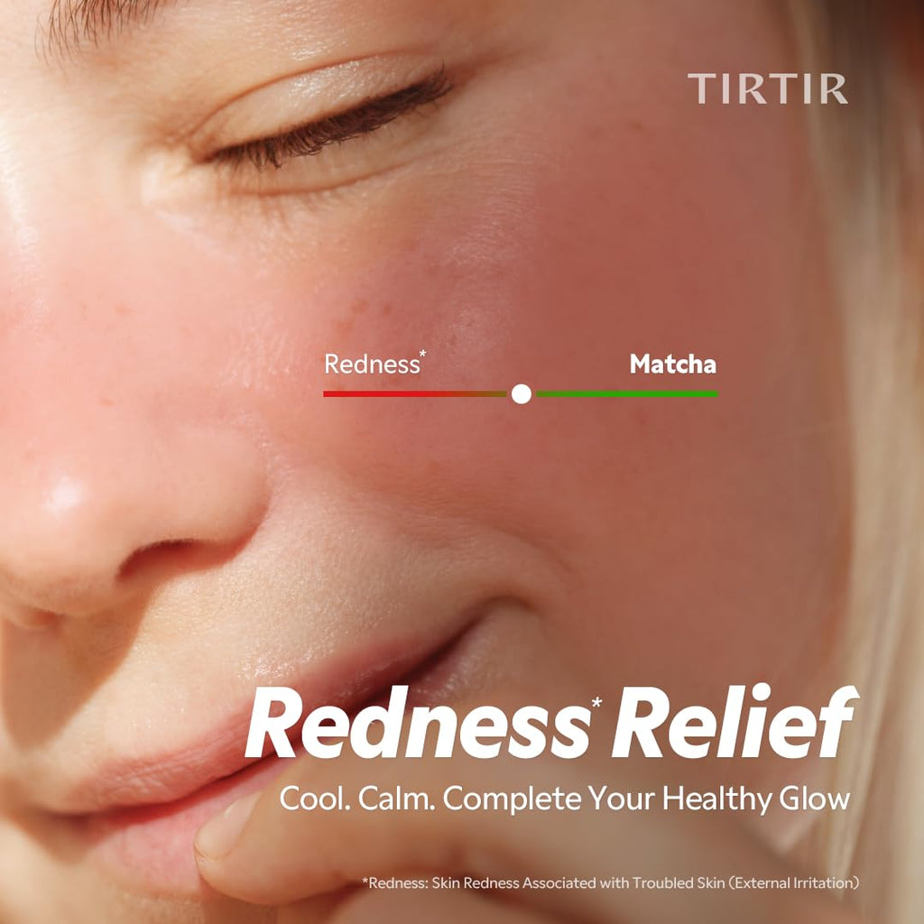TIRTIR Matcha Dual PDRN Serum | Irritated Red Skin Relief & Glass Skin Glow with 20,000ppm Vegan Matcha PDRN, 5% Niacinamide, Hydrating Non-Sticky Korean Face Serum
