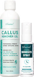 Ebanel Bundle of 5% Lidocaine Numbing Spray and Callus Remover Gel
