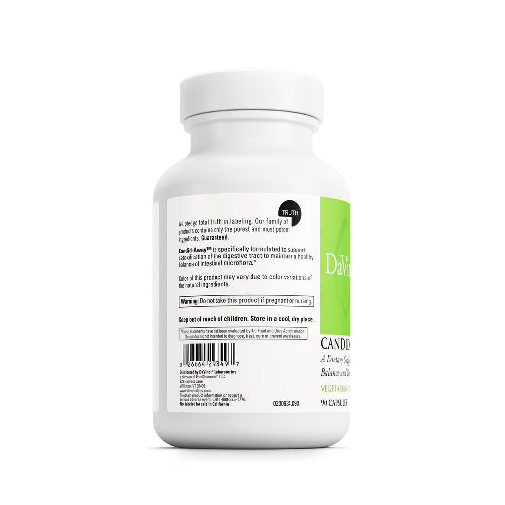 DAVINCI Labs Candid-Away - Digestive Gut Health Support, Immune System Support with Digestive Enzymes, Calcium, Magnesium & More* - 90 Vegetarian Capsules (30 Servings) DAVINCI buy supplements Au