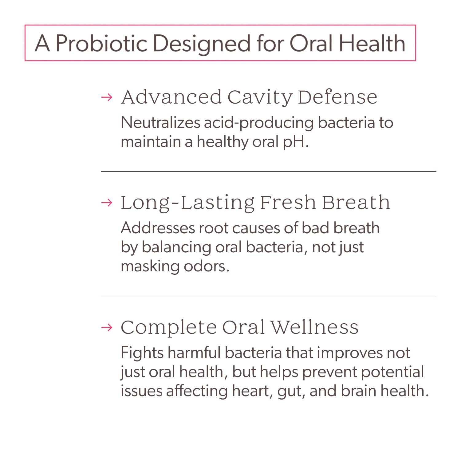 SuperTeeth Oral Probiotics for Mouth Bad Breath & Cavities, Oral Defense Dental Probiotic to Support Healthy Teeth & Gums, Lactobacillus Reuteri Chewable