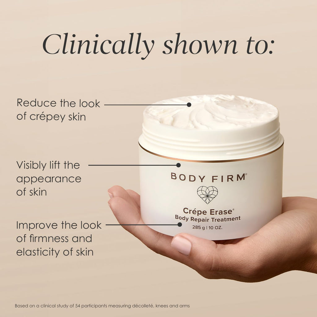 Body Firm Crepe Erase Body Repair Treatment, Anti Aging Firming Lotion with Collagen Peptides, Shea Butter, Vitamin E & Squalane, Cream For Women's Collagen Production, Citrus Scent, 10 Oz