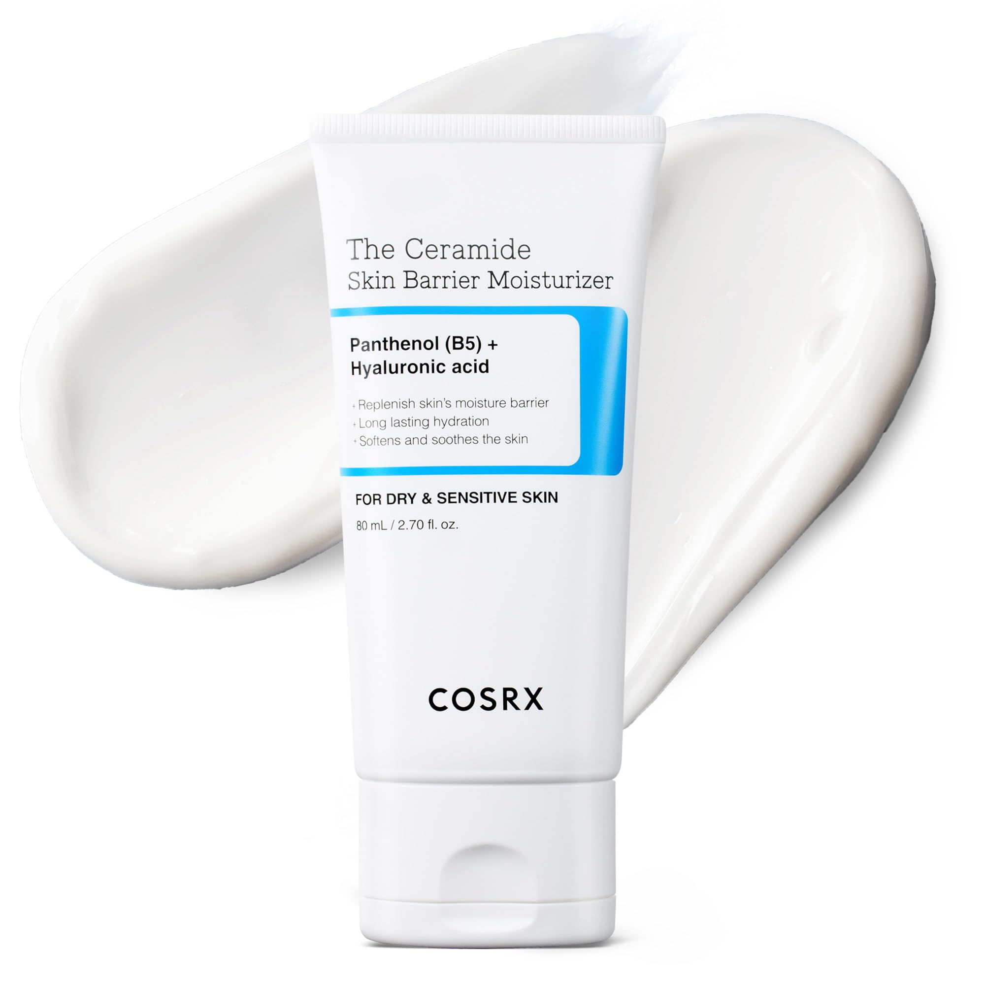 COSRX Ceramide Skin Barrier Moisturizer for Face with 7 Ceramides, Hyaluronic Acid & Panthenol for All Skin Types, 2.7 Fl. Oz, Korean Skin Care