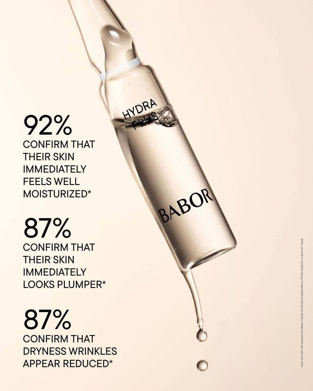 BABOR Hydra Plus Ampoule Concentrate, Moisturizing Skincare Capsule, Hyaluronic Acid Serum, Deeply Nourish to Plump and Smooth Skin,