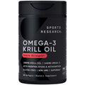 Sports Research® Omega-3 Krill Oil 1000mg - Pure Antarctic Superba Krill with Phospholipids, Choline & Astaxanthin - MSC Certified Sustainable · Non-GMO · Gluten Free - 60 Softgels Sports ResearchBuy Supplements Australia