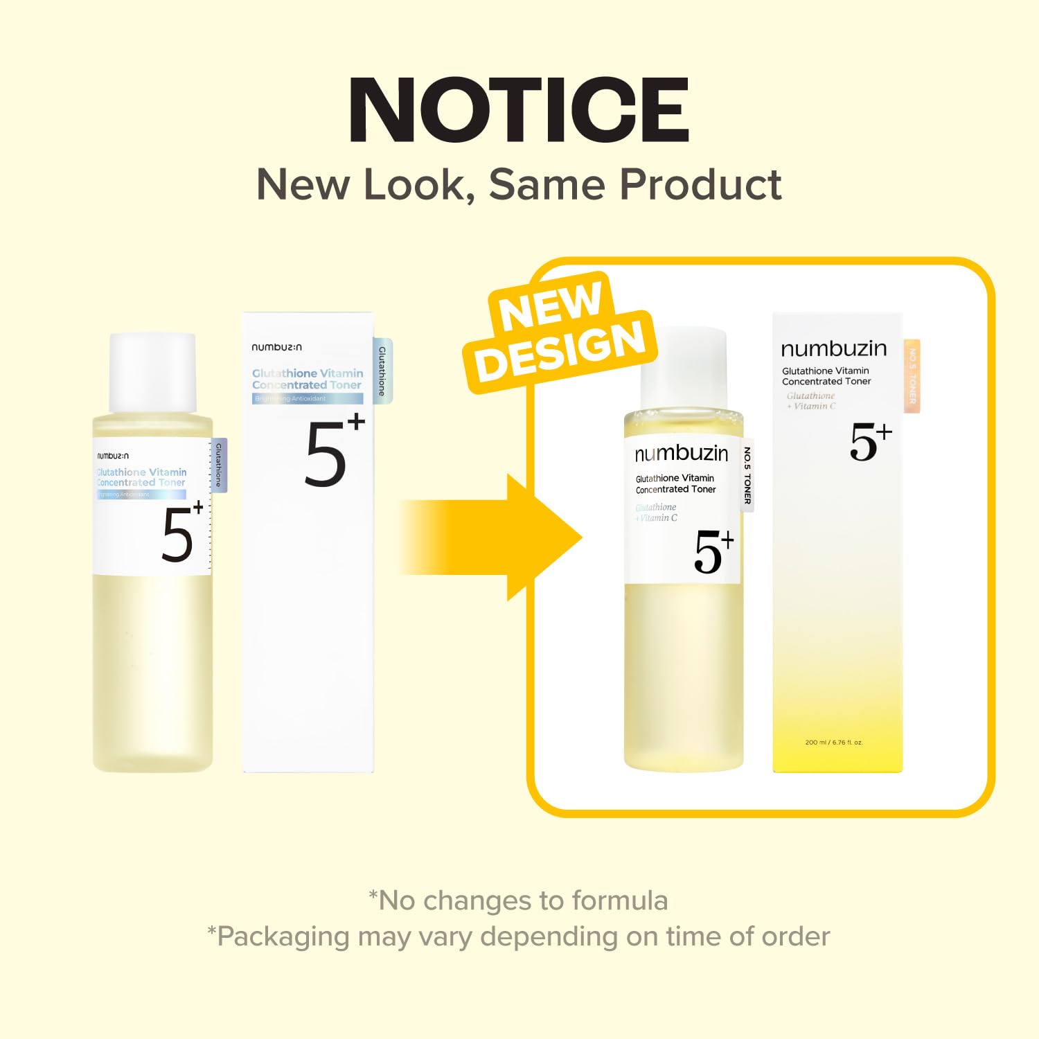 numbuzin No.5 Vitamin Boosting Essential Toner, Radiance-Boosting Vitamin Toner for Uneven & Dull Skin, Glutathione, Vitamin C, Niacinamide