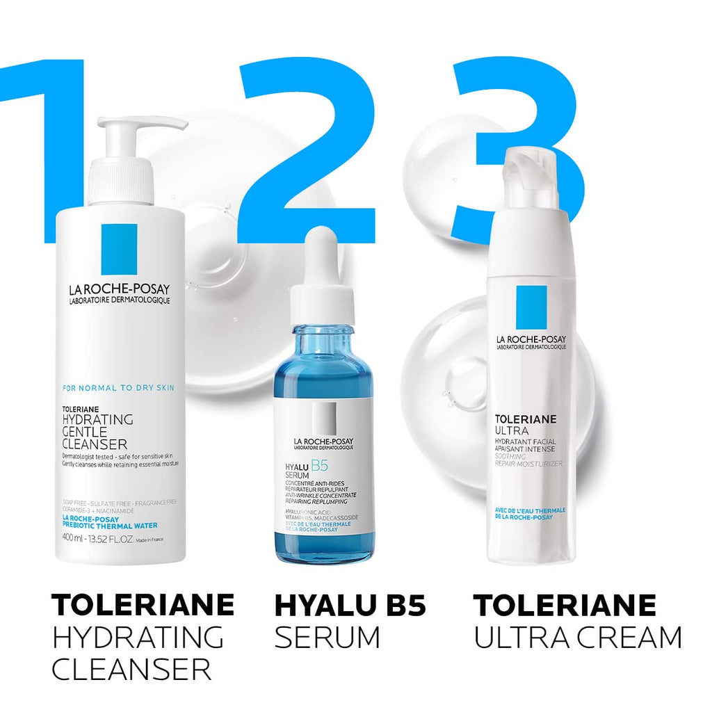 La Roche-Posay Hyalu B5 Pure Hyaluronic Acid Serum for Face, with Vitamin B5, Anti-Aging Serum for Fine Lines and Wrinkles,
