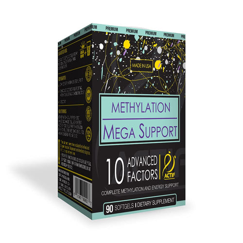 ACTIF Methylation Mega Support with 10 Advanced Factors and Organic Folate – 100% Natural, Non-GMO, 90 Count ACTIF buy supplements Au