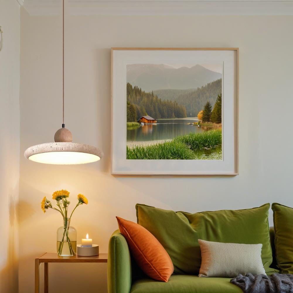 BFFGKGL Modern Minimalist Dome Yellow Travertine Bedside Pendant Light Nordic Natural Stone Hanging Lamp Japanese Vintage Marble Industry Kitchen Island Chandelier for Bedroom Living Room Dining Room BFFGKGLBuy Supplements Australia
