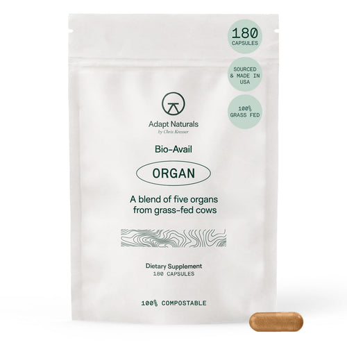 Adapt Naturals Organ Supplement, Bioavailable Grass Fed Beef Liver Capsules, Blend of Liver, Heart, Kidney, Pancreas & Spleen, Support Liver Cleanse Detox & Repair | Source of CoQ10-30 Days Supply ADAPT NATURALS BY CHRIS KRESSERBuy Supplements Australia