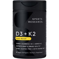 Sports Research® Vitamin D3 + K2 with 10,000iu of Plant-Based D3 & 100mcg of Vitamin K2 as MK-7 | Non-GMO Verified & Vegan Certified 60ct Sports Research buy supplements Au
