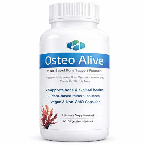 AIFBENK Osteo Alive Bone Support, with Plant-Based Calcium & Magnesium (from Algae), Vitamin D3 (from Lichen), Vitamin K2 (MK-7), Boron & BioPerine, Helps Support Bone & Skeletal Health AIFBENKBuy Supplements Australia