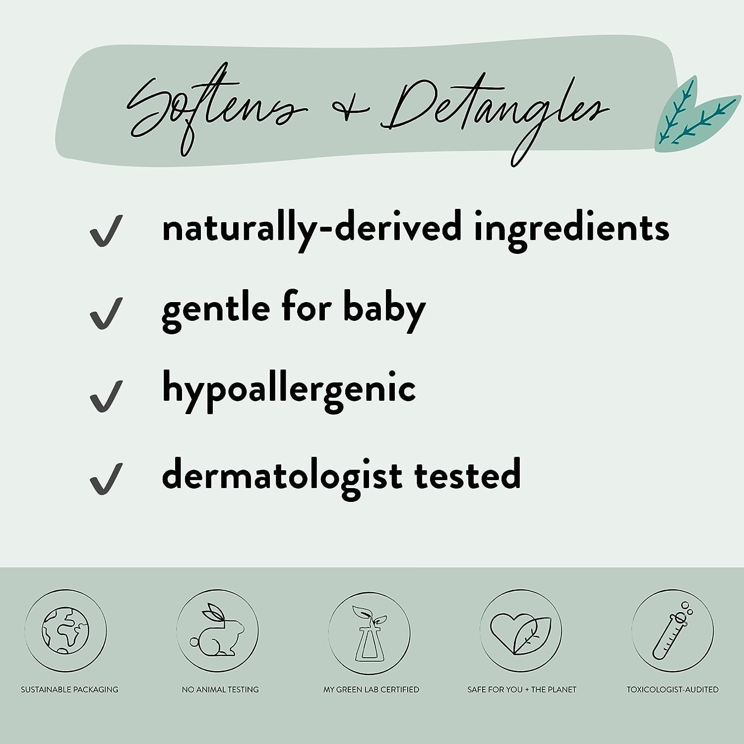 The Honest Company Conditioning Hair Detangler, Tear-Free, Hypoallergenic, Leave-In Conditioner and Fortifying Spray