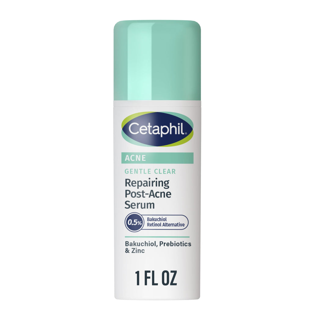 CETAPHIL Gentle Clear Repairing Post-Acne Serum, Retinol Alternative, Oil Free Serum for Sensitive Skin, 1 Fl Oz, Bakuchiol, Improves Skin Tone & Post-acne Marks,