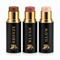 Cream Contour Stick Set – Blush, Bronzer & Highlighter Trio | Hydrating, Buildable, High-Pigment Makeup with Shea Butter & Vitamin E | Phoenix Beauty Gift Set (Enchanted)
