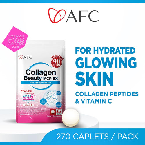AFC Japan Collagen Beauty MCP-EX with Marine Collagen Peptide, 1.5X Better Absorption Than Other Collagen, for Anti-Aging, Skin, Hair, Nails, Bone and Joints, for Women & Men, 90 Days Supply AFC buy supplements Au