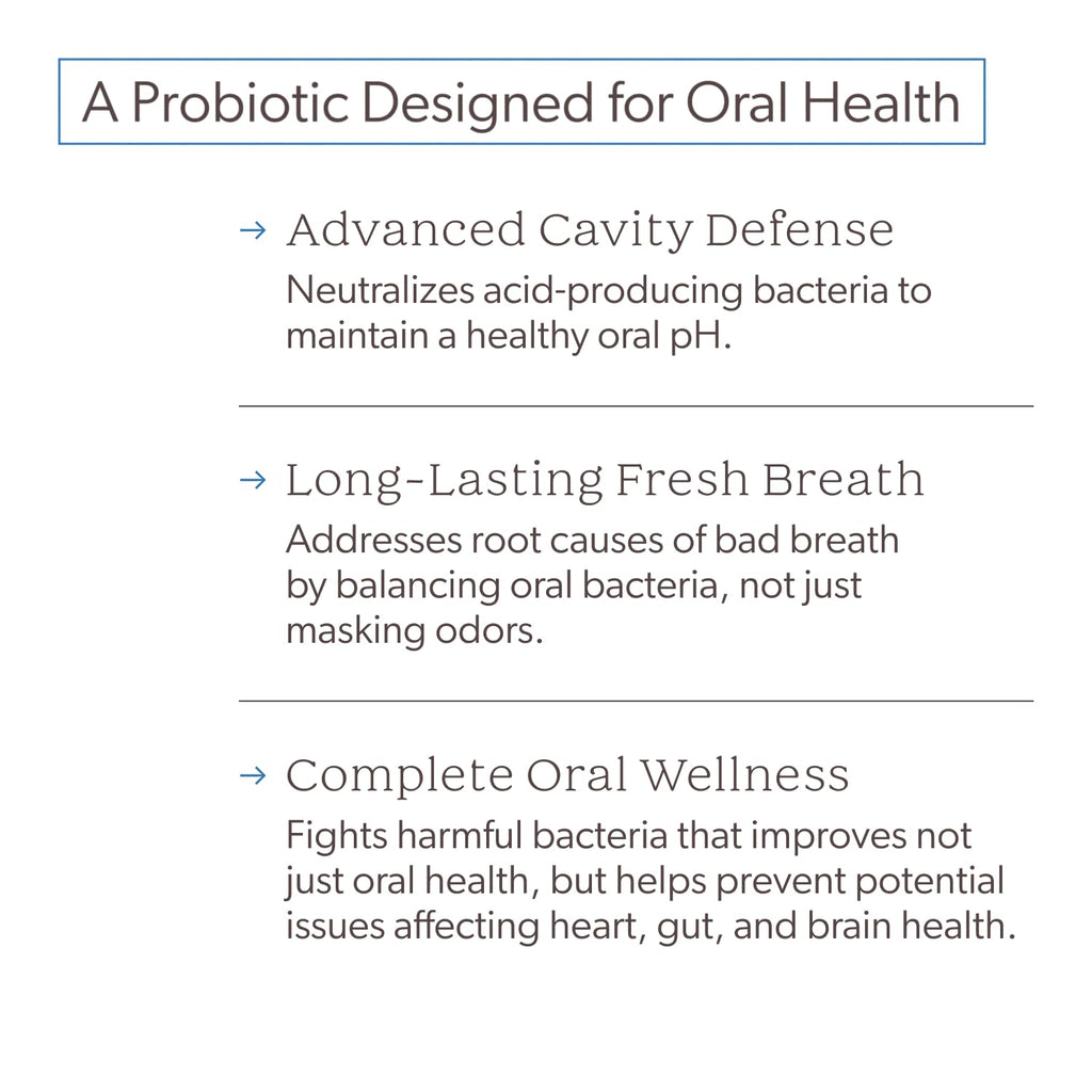 SuperTeeth Oral Probiotics for Mouth Bad Breath & Cavities, Oral Defense Dental Probiotic to Support Healthy Teeth & Gums, Lactobacillus Reuteri
