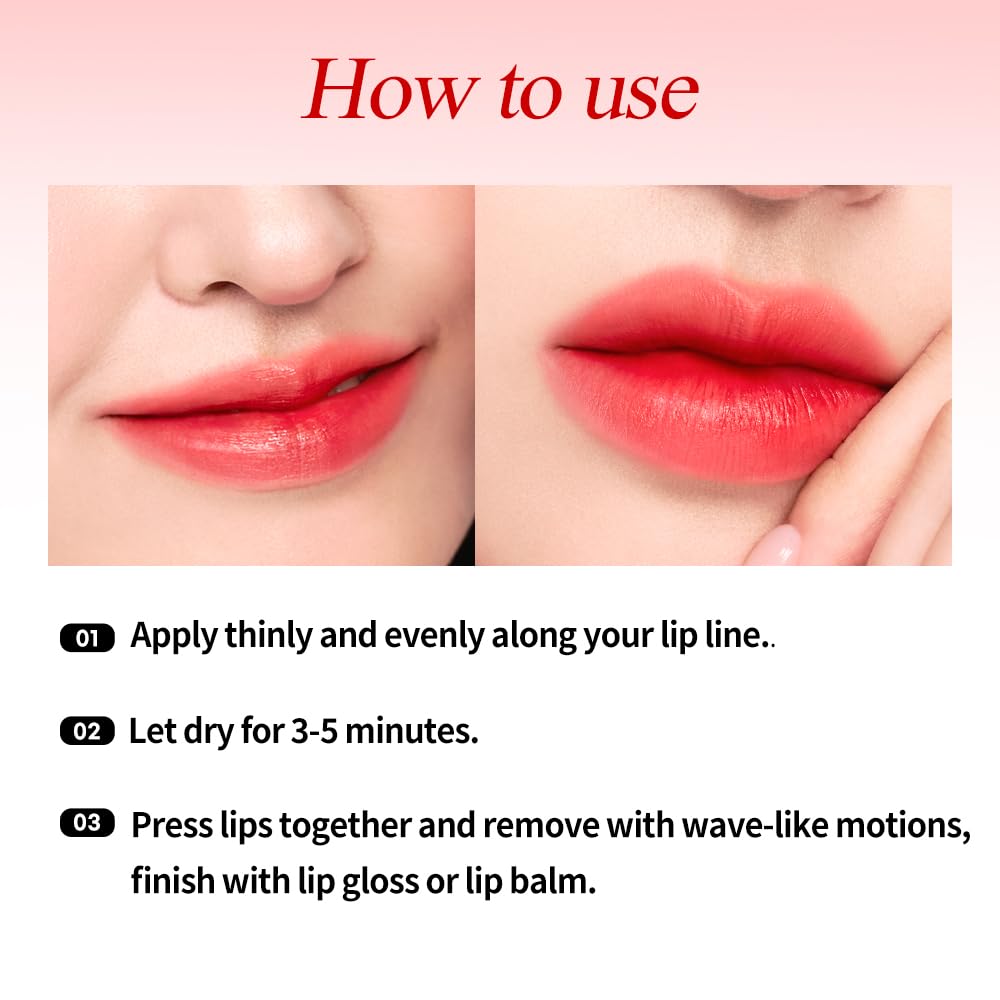Berrisom Lip Tattoo Tint Pack 6g – Waterproof, Peel‑Off Lip Stain, Smudge‑Resistant & 32H Long‑Lasting Color, Hydrating Low‑Irritation Formula, 5 Color (Red Core) BerrisomBuy Supplements Australia