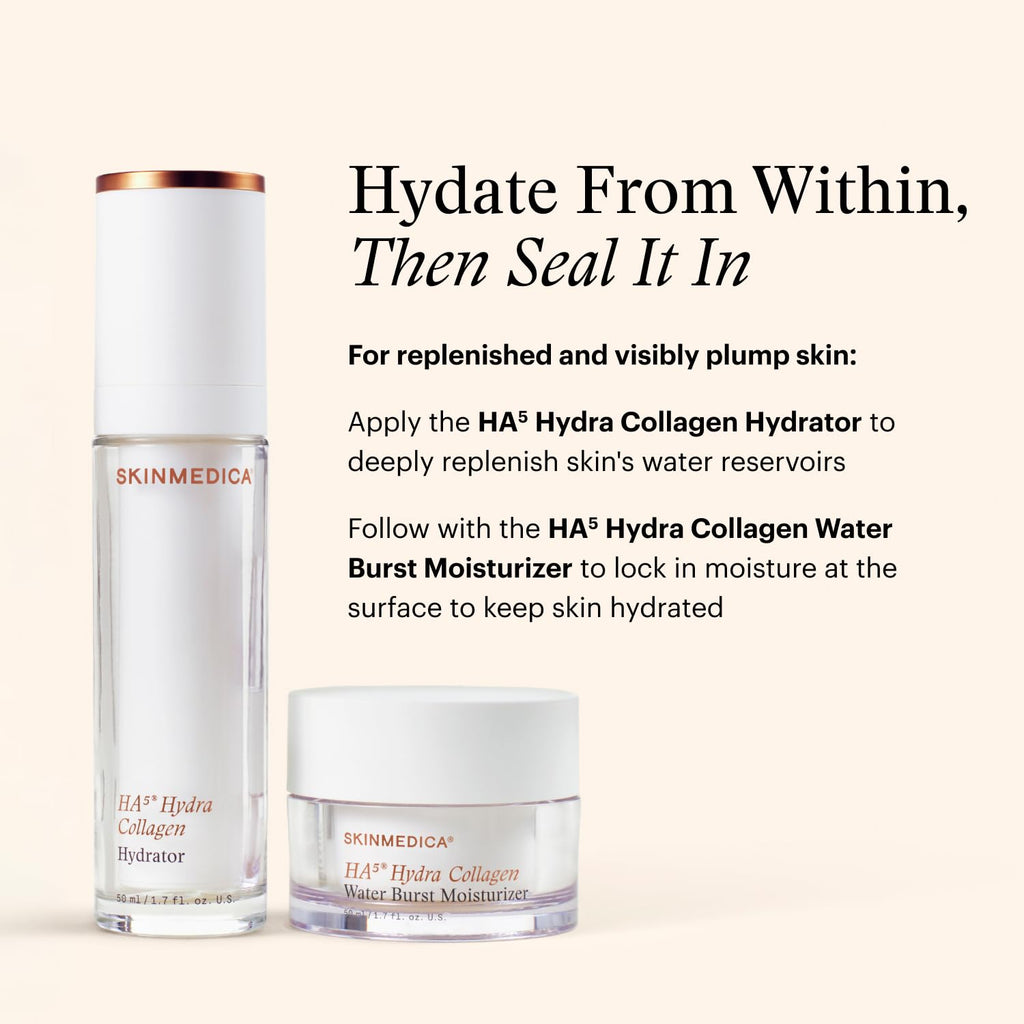 SkinMedica HA⁵ Hydra Collagen Water Burst Face Moisturizer with Vegan Collagen - Plumping Face Cream with Microbiome Barrier Complex for 24-Hour Hydration