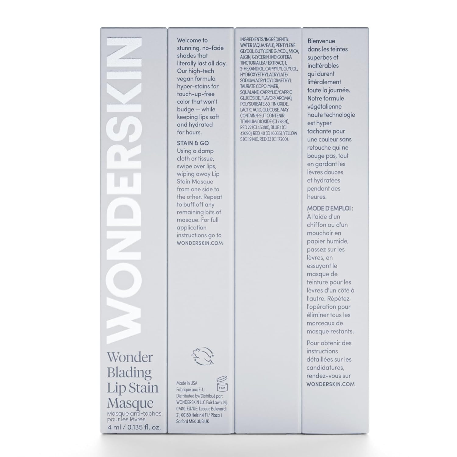 Wonderskin Wonder Blading All Day Lip Stain Peel Off Masque and Reveal Kit - Long Lasting, Waterproof Pink Lip Tint, Transfer Proof Natural Makeup Stain Kit (Darling)