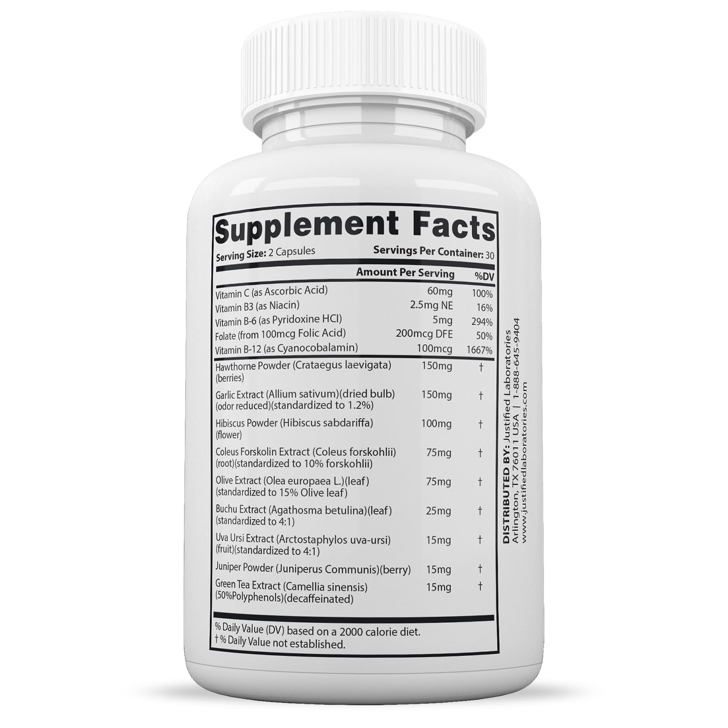 Justified Laboratories Blood Balance - 60 Capsules, Pack of 2 - Advanced Circulatory Support Formula with a Blend of Herbs & Vitamins - 60 Servings