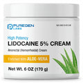 Puregen Labs Lidocaine 5% Anorectal (hemorrhoidal) Cream Maximum Strength | Enriched with Aloe-Vera | 6 Oz P Puregen LabsBuy Supplements Australia