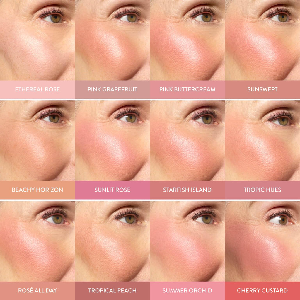 LAURA GELLER NEW YORK Baked Blush-n-Brighten for Mature Skin - 09 Starfish Island - Powder Blush Won't Settle into Fine Lines - Buildable Natural Finish – Longlasting Formula - Made in Italy