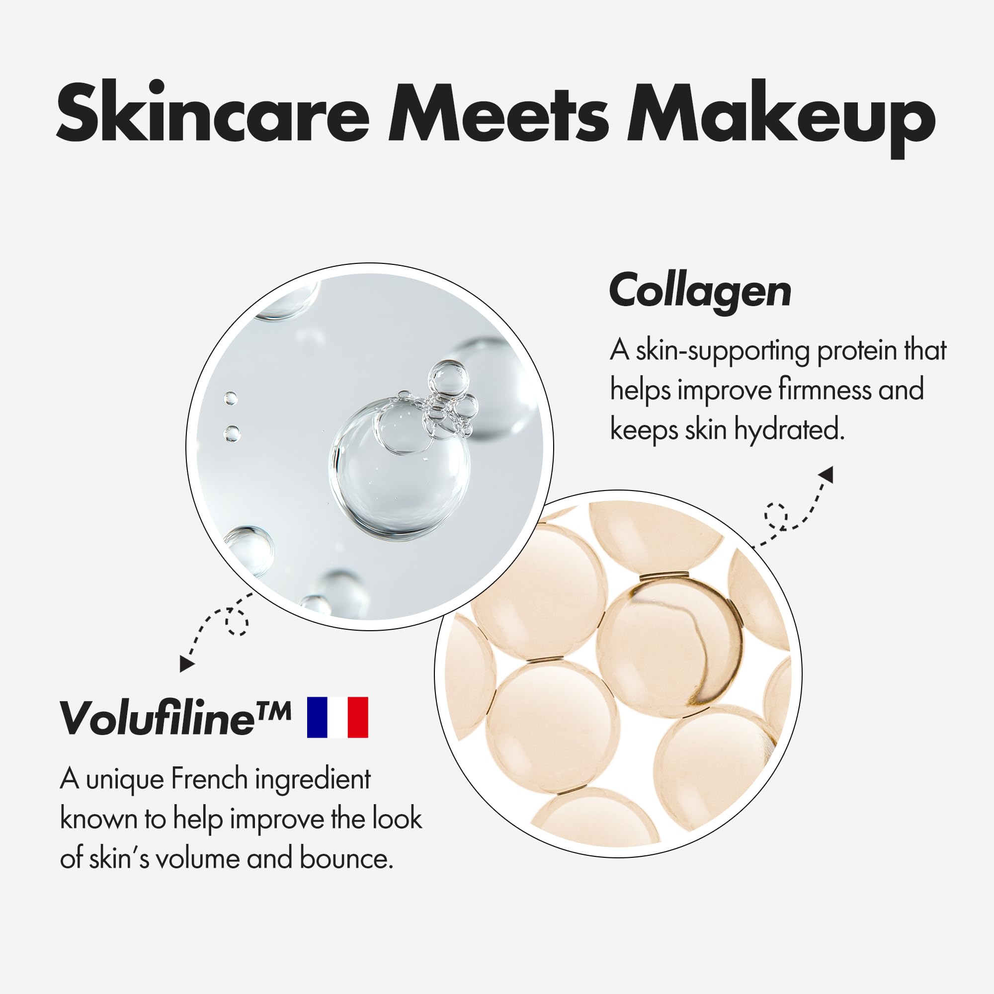 ELROEL Blanc Cover Cream Stick V White - Korean Color-Changing Foundation Stick with Volufiline - Medium to Full Coverage Dewy Finish Base Makeup - Dual-Ended with Detachable Brush (201 Light)