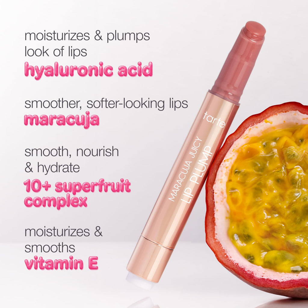 tarte maracuja juicy lip plump – Hydrating & Volumizing Lip Plumper Gloss Balm with Nourishing Hyaluronic Acid, Plumps & Moisturizes, Vegan & Cruelty-Free, full size, mocha