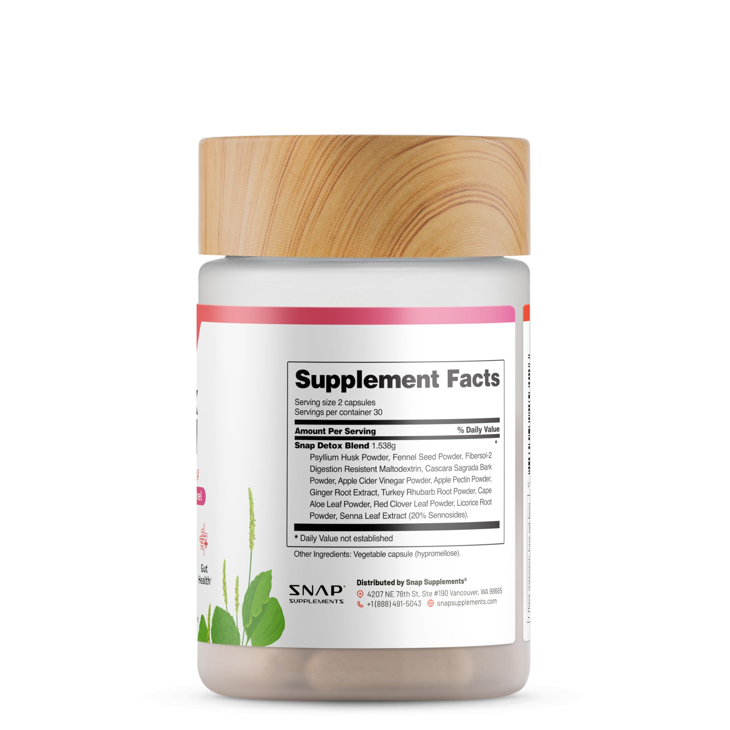 Snap Supplements Detox Cleanse Capsules - Advanced Blend for Full Body Detox & Cleanse, Flush Out Toxins, Improve Digestion & Gut Health