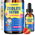 Zeolite Detox for Kids & Adults, Liquid Zeolite Detox Drops with Clinoptilolite, Vitamin C, Zinc, NAC & Milk Thistle – Supports Gentle Liver & Gut Cleansing