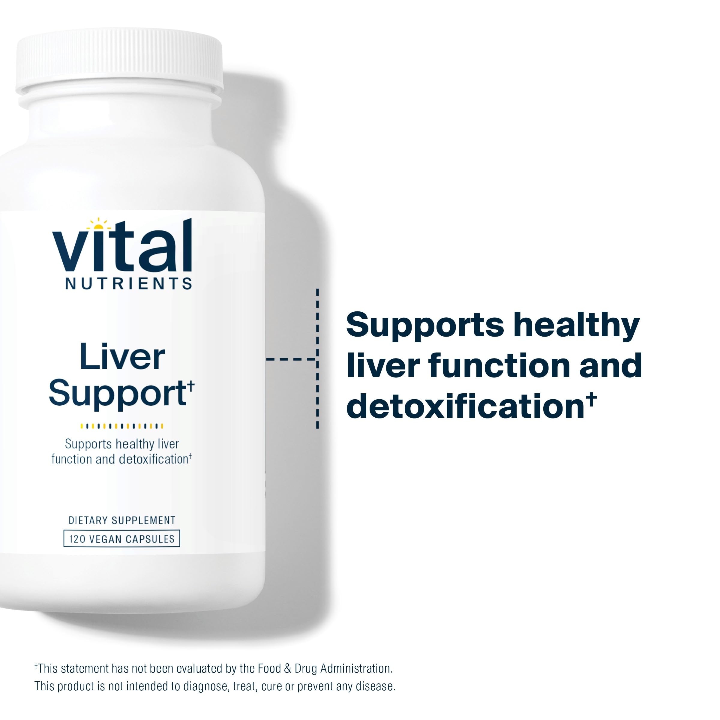 Vital Nutrients Liver Support Milk Thistle and Curcumin - Vegan Supplement - Herbal Combination to Support Healthy Liver Function