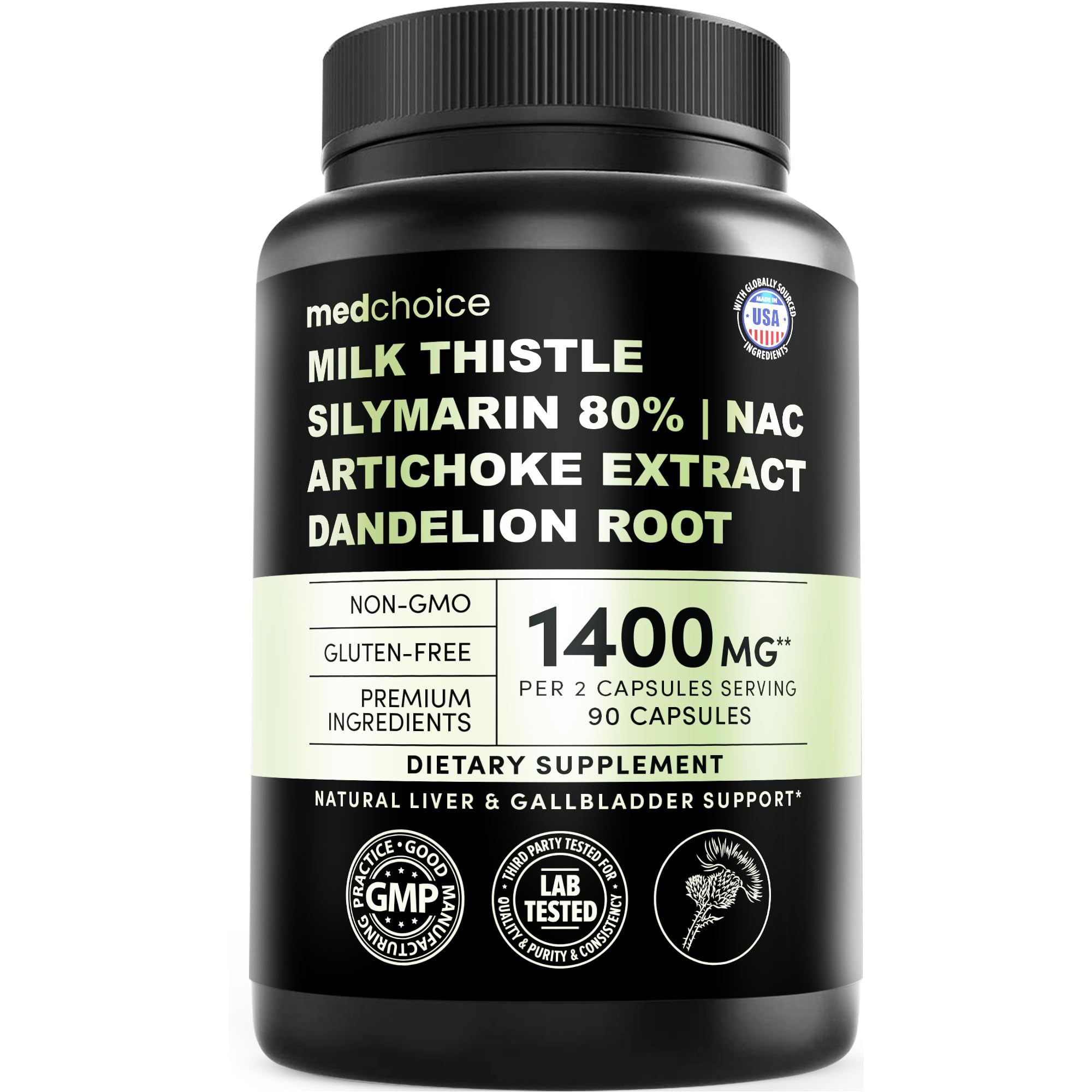 Milk Thistle Supplement w/ NAC, Artichoke & Dandelion – Liver Support Supplement & Gallbladder Supplements in One – Liver Detox – Milk Thistle