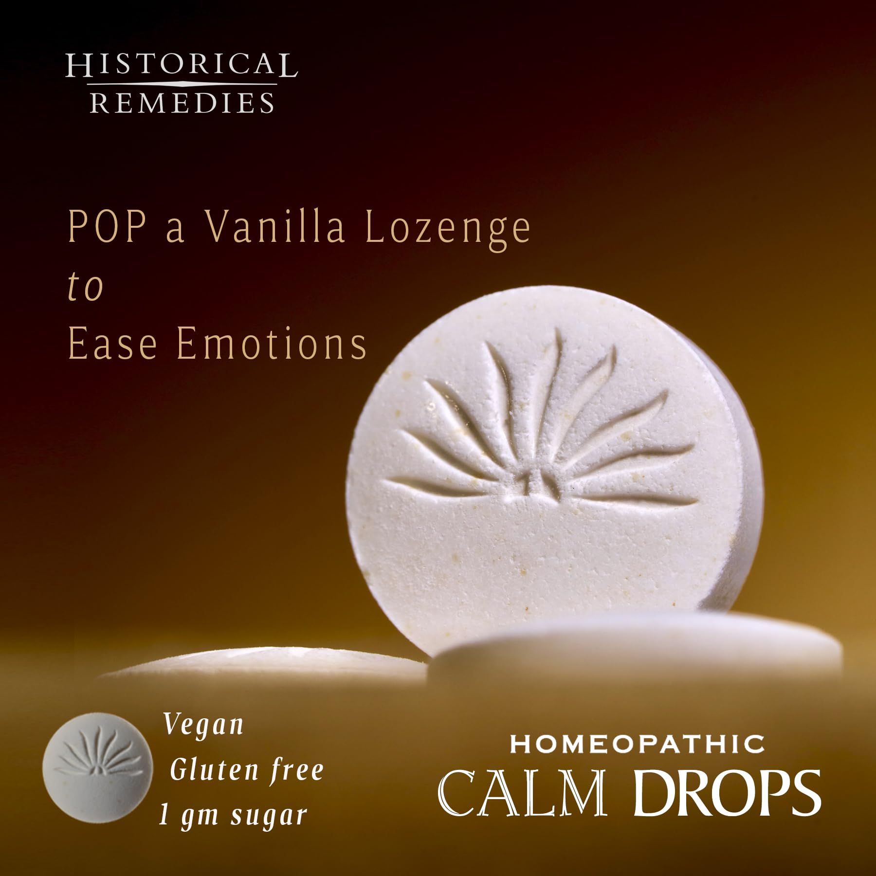 Historical Remedies Calm Drops Homeopathic Lozenges (6 Pack)| Natural Care for Emotional Relief, Vegan & Gluten-Free Organic Vanilla Flavor Drops to Promote Relaxation and a Sense of Calm
