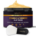 VALITIC Vitamin C & Turmeric Clay Mask - Dark Spot Corrector with Kojic Acid, Hyaluronic Acid & Retinol - Skin Care Routine for Minimizing Pores & Blackheads