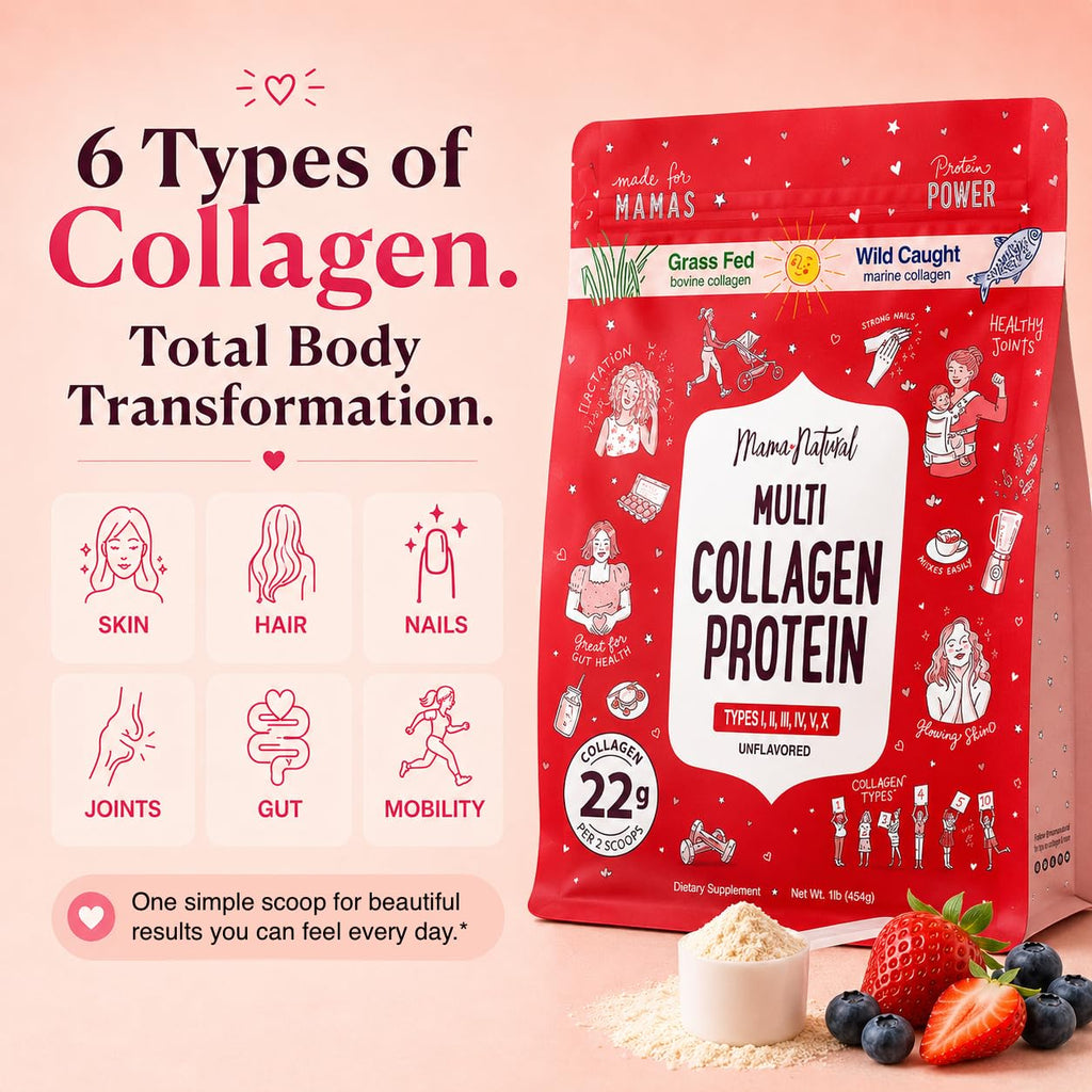 Multi Collagen Protein Powder Type I II III IV V X - Unflavored & Hydrolyzed 16Oz Pure Collagen Peptides Powder - Grass Fed Beef, Wild Fish Marine