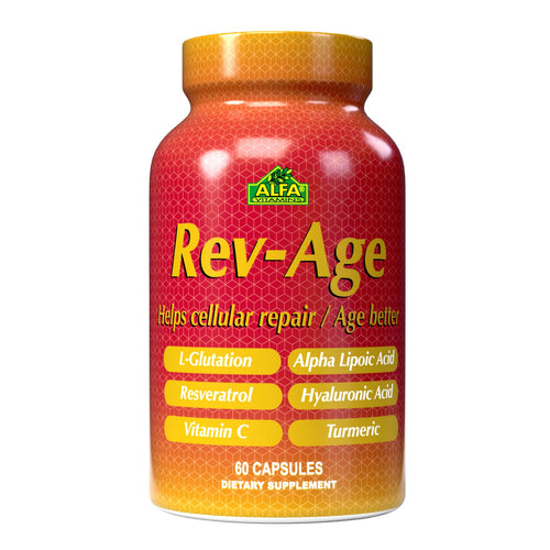 ALFA VITAMINS Rev-Age Cellular Repair Supplement for Anti-Aging & Immune System Support - 60 Capsules ALFA VITAMINSBuy Supplements Australia