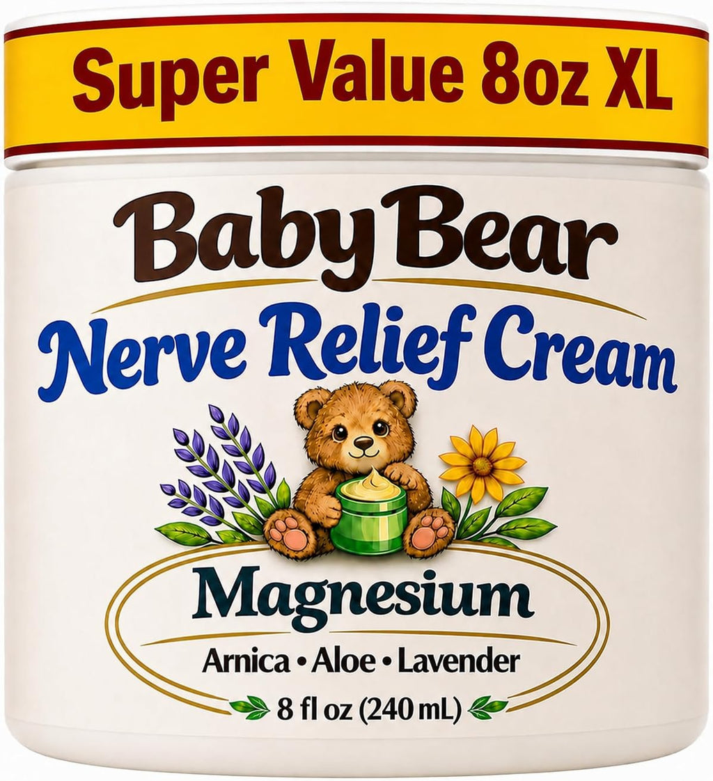 Nerve Relief Cream with Magnesium Chloride – Neuropathy Relief Cream for Feet, Hands, Legs, Toes & More – Fast-Absorbing, Non-Greasy Formula for Foot & Leg Comfort