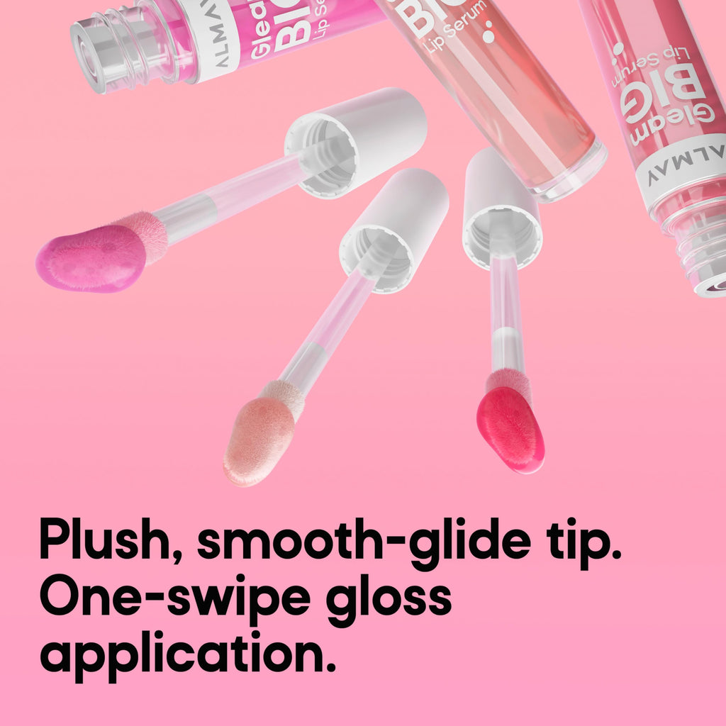 Almay Gleam Big™ Lip Serum, Hydrating and Moisturizing, Hypoallergenic Lip Gloss, Non-Sticky, 100 Positively Pink, 0.13 fl oz