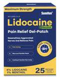 Sumifun Lidocaine Pain Relief Patches - Fast, Targeted Therapy Simple Backache, Soreness, Sprain, Joint Pain with Maximum Strength 4% Lidocaine and 1% Menthol (Large, Count, 25) SumifunBuy Supplements Australia