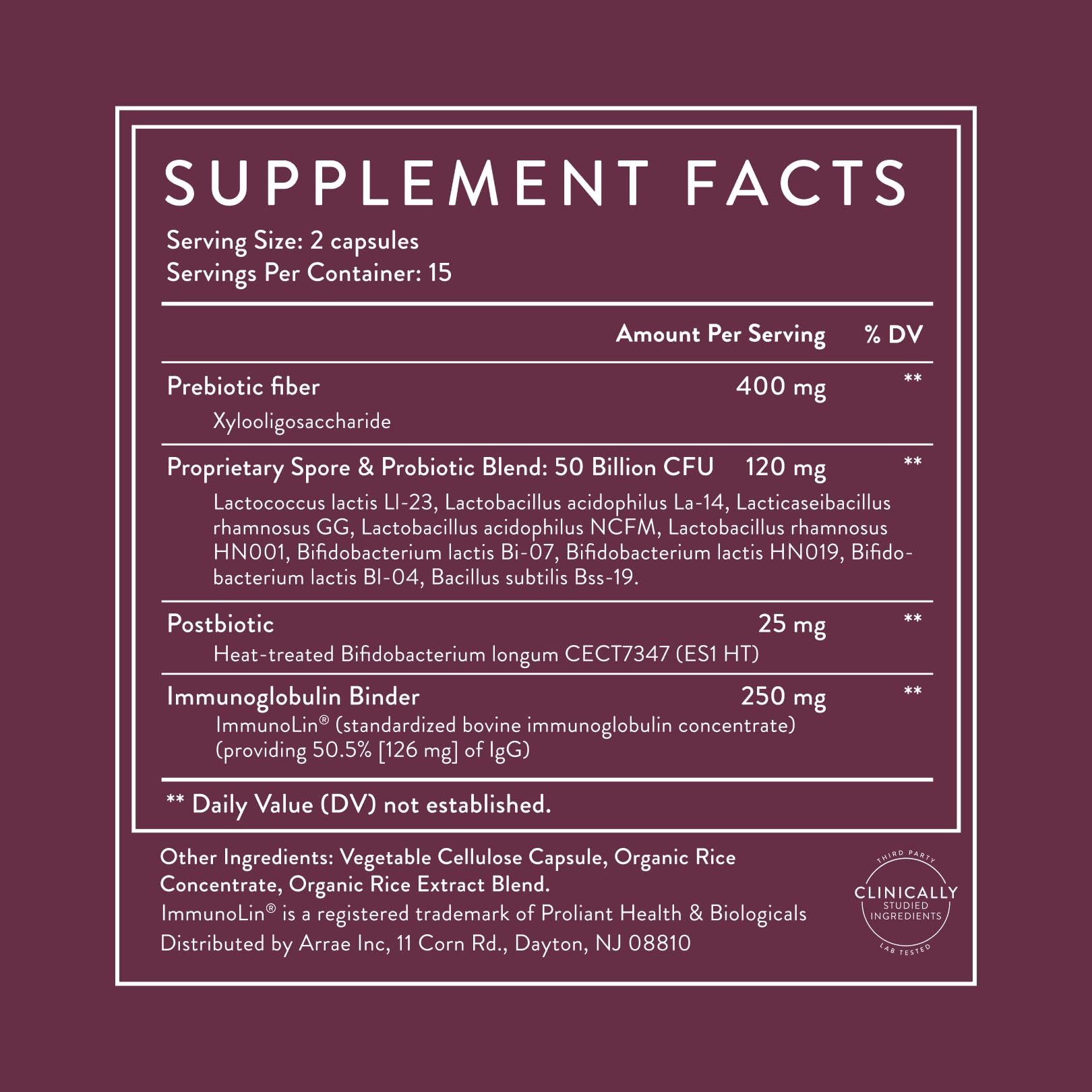 Arrae Tribiotic, Probiotics for Women, Support for Vaginal pH Balance, Gut, Immune, and Feminine Health, Prebiotics, Probiotics, Postbiotics, 30 Count
